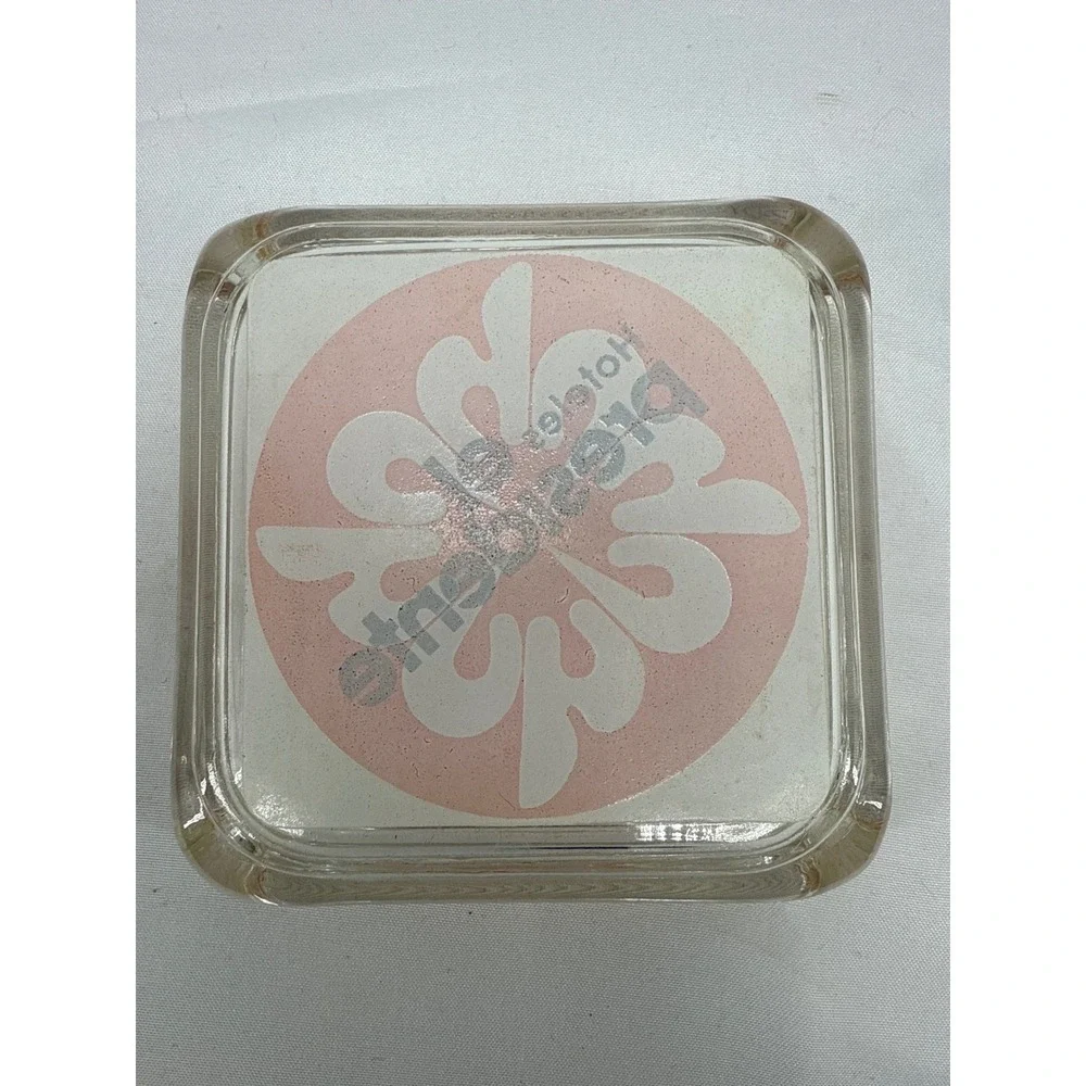 Hoteles El Presidente Glass‎ Ashtray Vintage Orange Flower Logo Collectible MCM